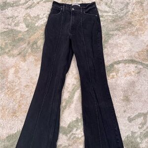 Abercrombie High Rise Black Flared Jeans